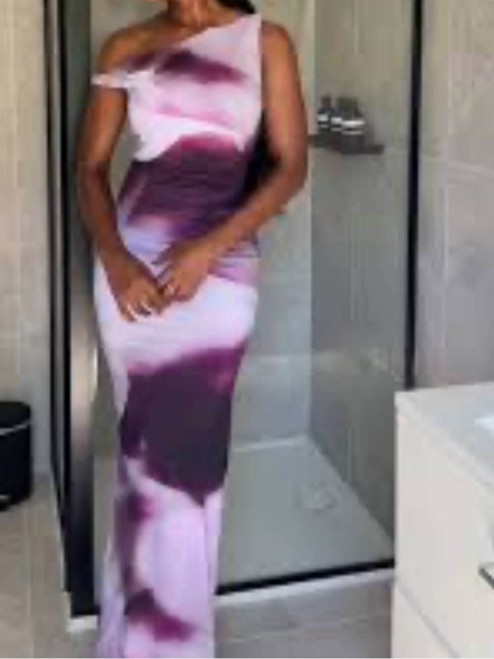 White Fox Lavender & Plum Ombre Sleeveless Dress